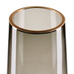 JARRON CRISTAL 25CM *GRIS/ORO