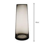 JARRON CRISTAL 30CM *GRIS/ORO