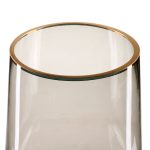 JARRON CRISTAL 19CM *GRIS/ORO