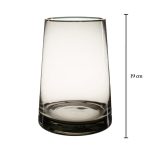 JARRON CRISTAL 19CM *GRIS/ORO