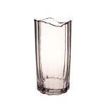 JARRON CRISTAL RAYADO/ROTO 24CM * TRANSP/ORO