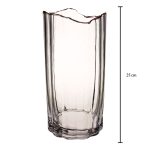 JARRON CRISTAL RAYADO/ROTO 24CM * TRANSP/ORO