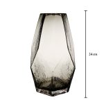 JARRON CRISTAL 24CM *GRIS/ORO