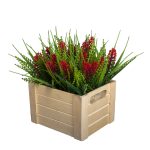 CAJA MADERA SURT.FLOR PLASTICO *SURTIDO