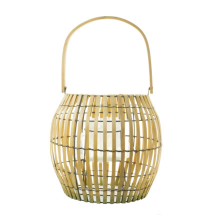 FAROLILLO REDONDO MIMBRE 30x27CM