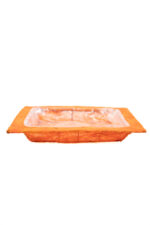 PLATO CUADRADO 23X23 *NARANJA
