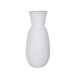 JARRON REDONDO CUELLO 35CM *BLANCO/RUGOSO