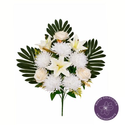 R. ENC. LILIUM, ROSA Y CRISANTEMO *BLANCO