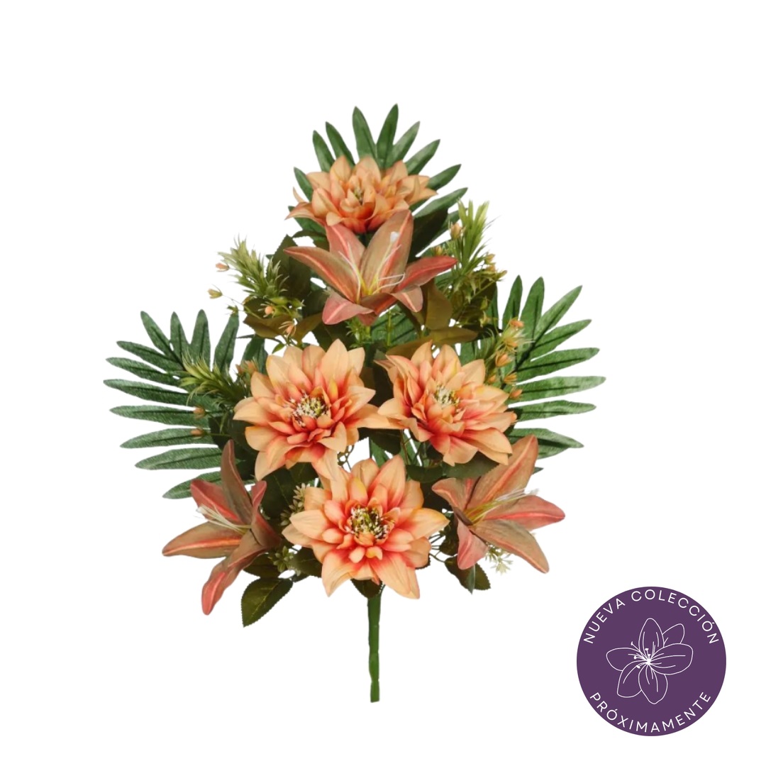 TX9415-17.jpg R.ENC.LILIUM/ZINNIA *MARRON