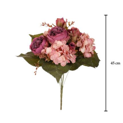 BOUQUET VINTAGE PEONIA/HORTENSIA *FUXIA