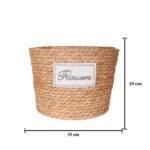 CESTA MIMBRE "FLOWERS" Ø25CM