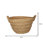 CESTA ESPARTO 50CMx30CM ASAS