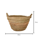 CESTA ESPARTO 60CMx35CM ASAS