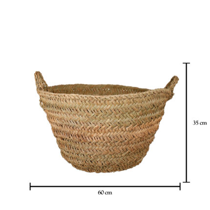 CESTA ESPARTO 60CMx35CM ASAS