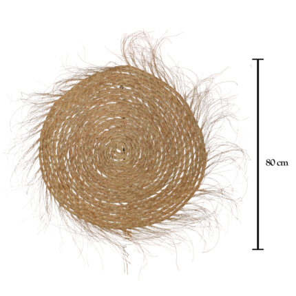 ALFOMBRA REDONDA ESPARTO 80CM PELOS