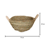 CESTA OVALADA ESPARTO 37CMx17CM ASAS