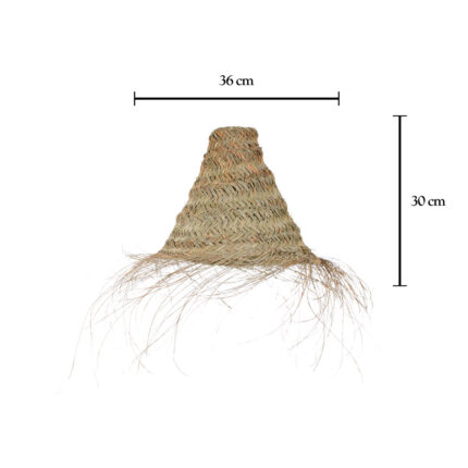 LAMPARA ESPARTO CON FIBRAS 36CMx29CM