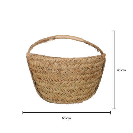 CESTA REDONDA ESPARTO 45CMx28CM ASA