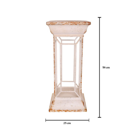 COLUMNA RETRO LATON 58CM *BLANCO