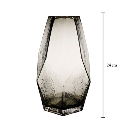 JARRON CRISTAL 24CM *GRIS/ORO