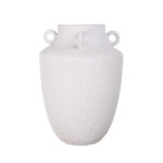 JARRON 4 ASAS 40CM *BLANCO ROTO/RUGOSO