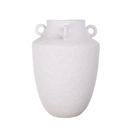 JARRON 4 ASAS 40CM *BLANCO ROTO/RUGOSO
