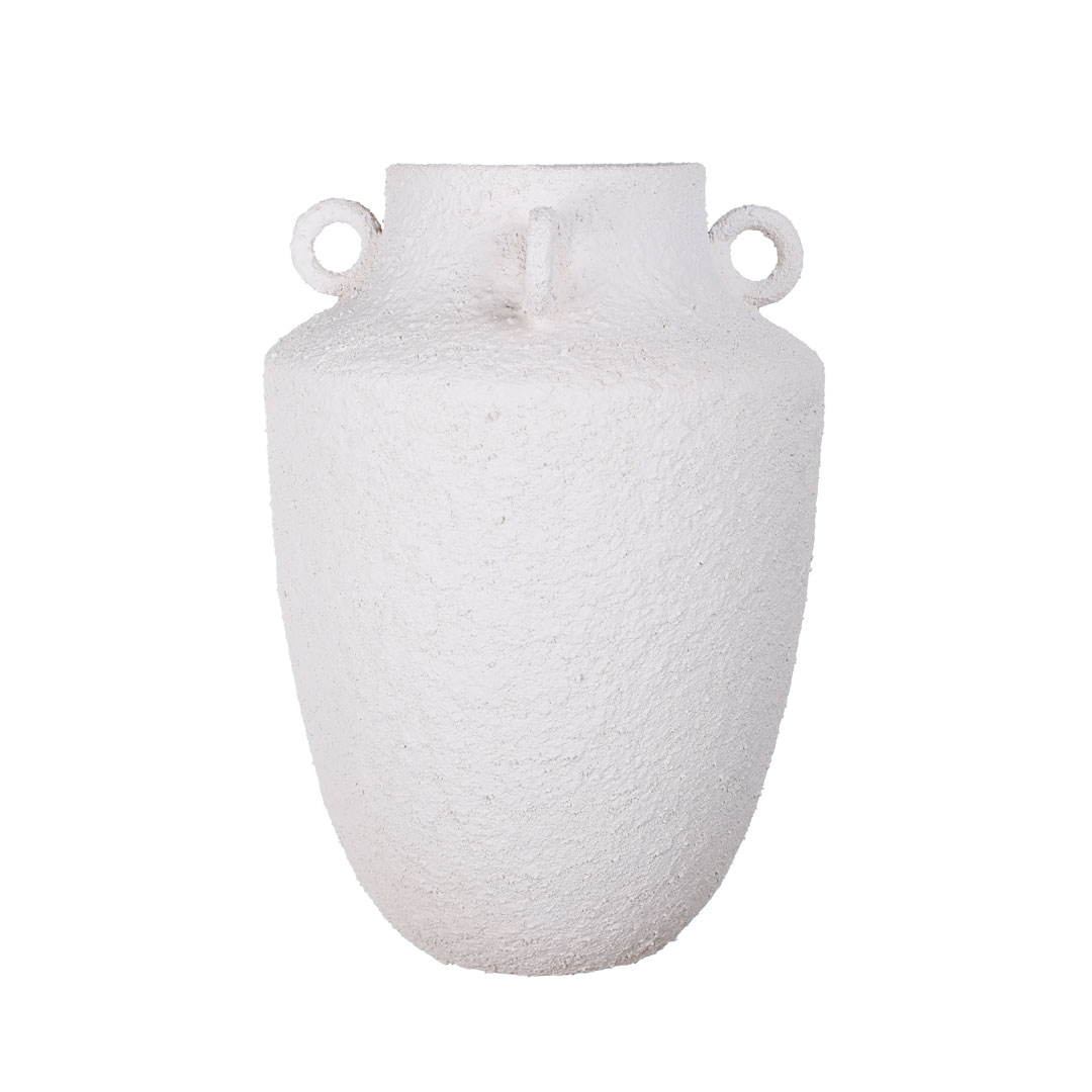 88600012-65.43.jpg JARRON 4 ASAS 40CM *BLANCO ROTO/RUGOSO