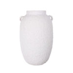 JARRON 2 ASAS 40CM *BLANCO ROTO/RUGOSO
