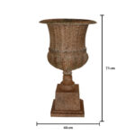 COPA BASE CUADRADA LATON 73CM *VINTAGE