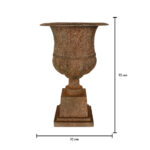 COPA BASE CUADRADA LATON 57CM *VINTAGE