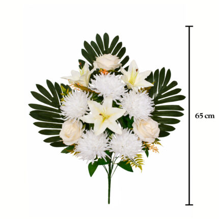 R. ENC. LILIUM, ROSA Y CRISANTEMO *BLANCO