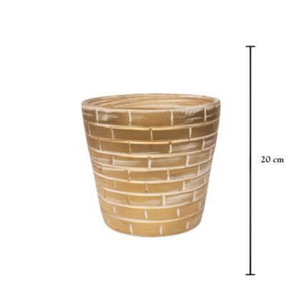 MACETERO 20CM (TRO) *NACAR/ORO