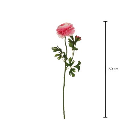 VARA RANUNCULO ARTIFICIAL 60CM *ROSA