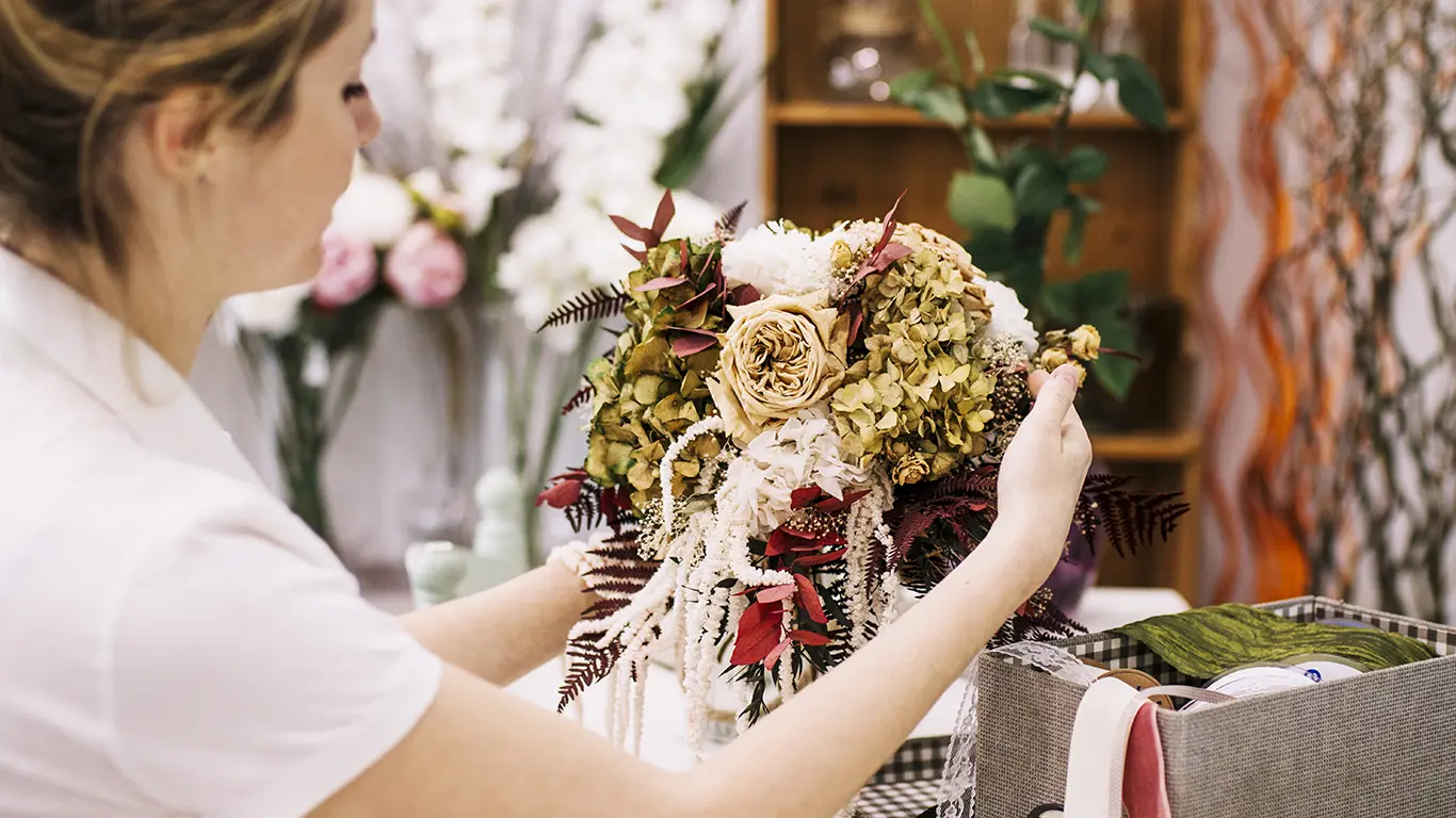 decoración otoño floristería