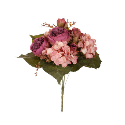 BOUQUET VINTAGE PEONIA/HORTENSIA *FUXIA
