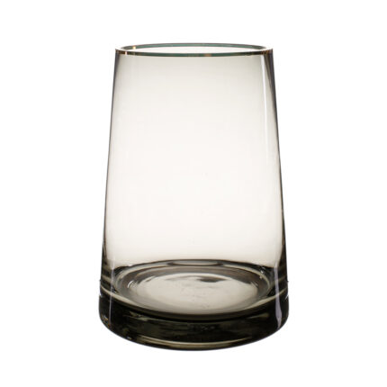 JARRON CRISTAL 19CM *GRIS/ORO