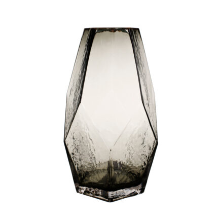 JARRON CRISTAL 24CM *GRIS/ORO