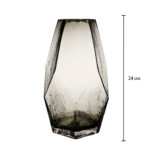 JARRON CRISTAL 24CM *GRIS/ORO
