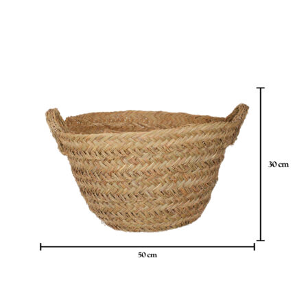 CESTA ESPARTO 50CMx30CM ASAS