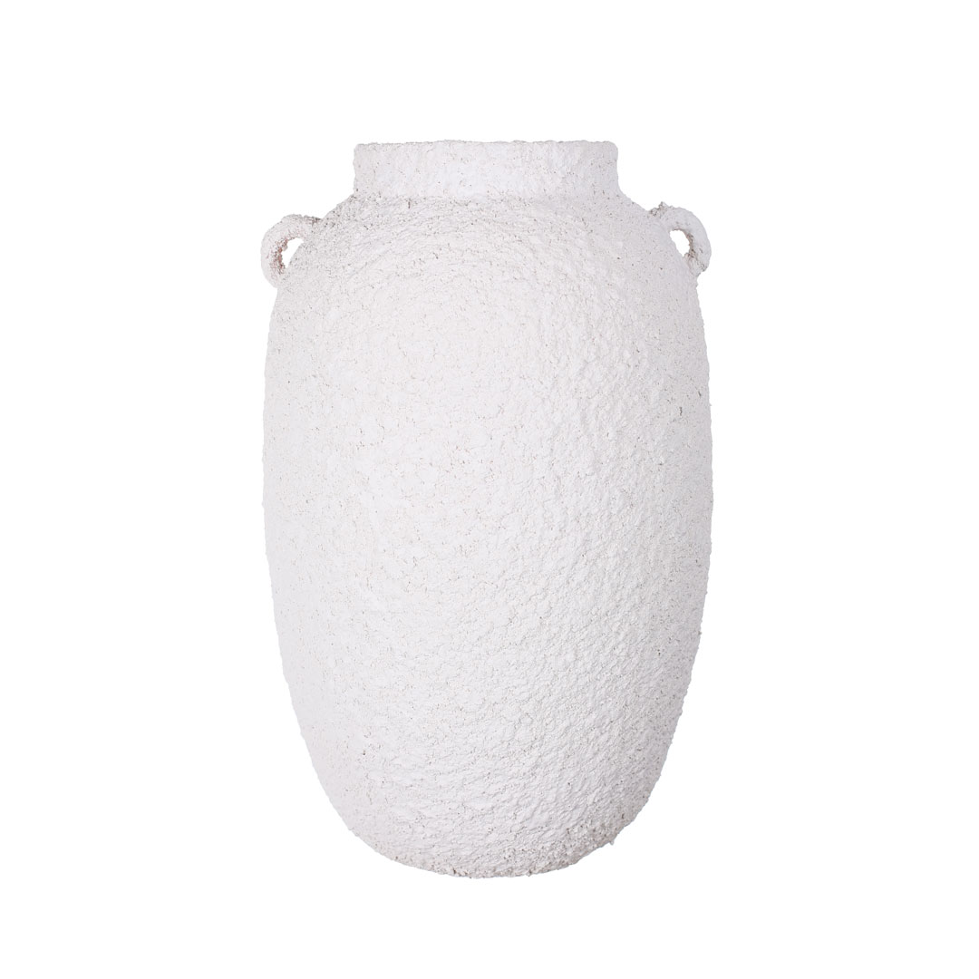 88600013-65.43.jpg JARRON 2 ASAS 40CM *BLANCO ROTO/RUGOSO