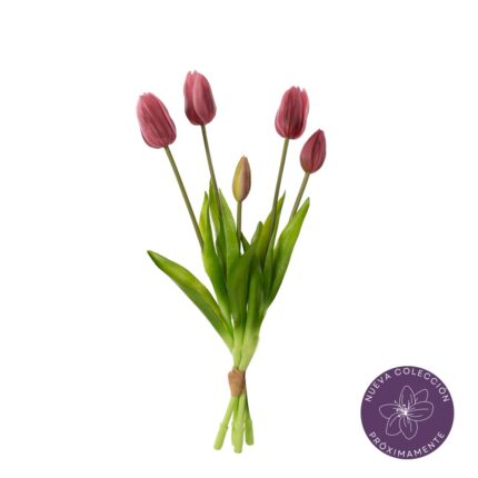 ATADO TULIPAN REAL TOUCH X5 *BURDEOS