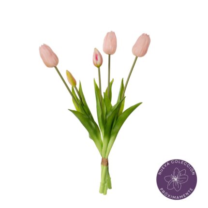 ATADO TULIPAN REAL TOUCH X5 *ROSA
