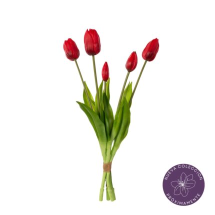 ATADO TULIPAN REAL TOUCH X5 *ROJO