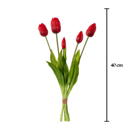 ATADO TULIPAN REAL TOUCH X5 *ROJO