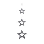 JUEGO TRES ESTRELLAS CALADAS SISAL *PLATA
