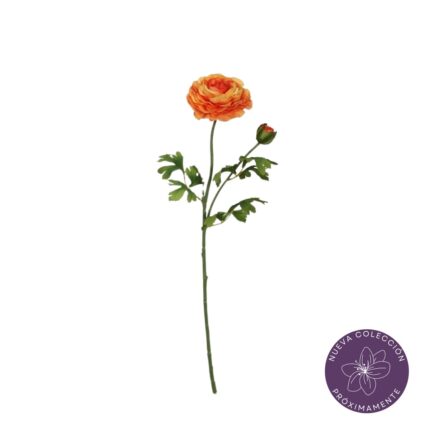 VARA RANUNCULO ARTIFICIAL 60CM *NARANJA