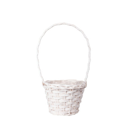 CESTA MIMBRE ASA ALTA 22CM *BLANCO